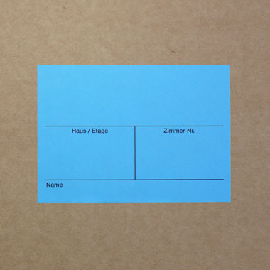 Umzugsaufkleber, blau | 105 x 72 mm (L x B) | VE = 50 Stk.