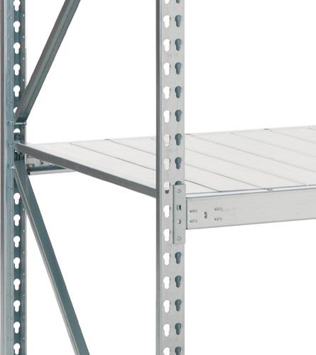 Weitspannregal H2200xB2600xT1050mm Grundregal 3 Stahlböden Trgf.490kg META || VE = 1 ST