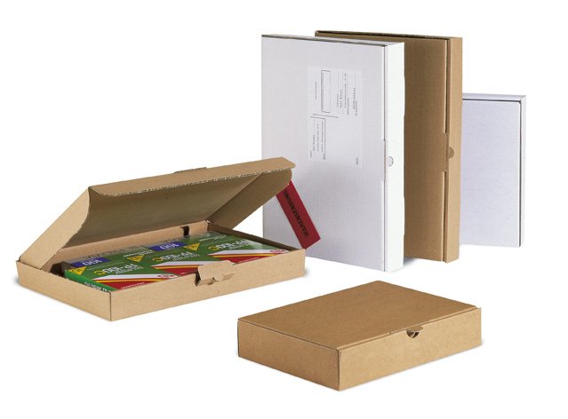 Klappschachtel 1-wellig, Maxi Briefbox, braun, DIN C5 | 250 x 180 x 43 mm (L x B x H) Innenmaß | VE = 100 Stk.