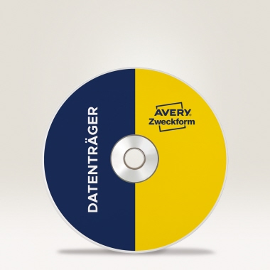 Avery Zweckform CD/DVD-Etikett L6043-25 117mm weiß 50 St./Pack.