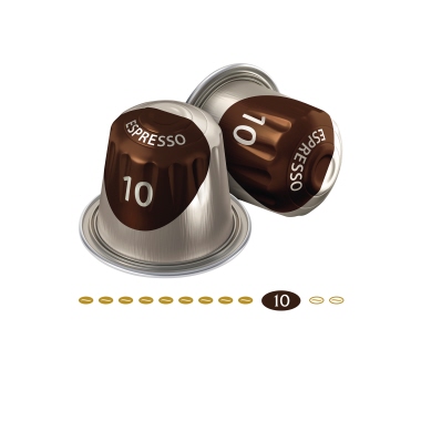 JACOBS Kaffeekapsel Espresso 10 Intenso 4057018 10 St./Pack.