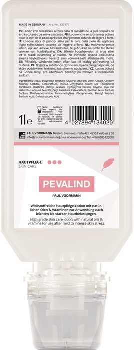 Hautpflegelotion PEVALIND 1l parfümiert Softflasche PAUL VOORMANN