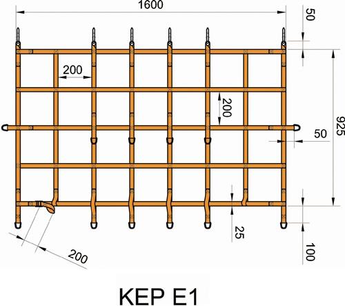 Ladungssicherungsnetz DIN EN 12195-2 KEP E1 L.1,6m B.0,925m SPANSET || VE = 1 ST