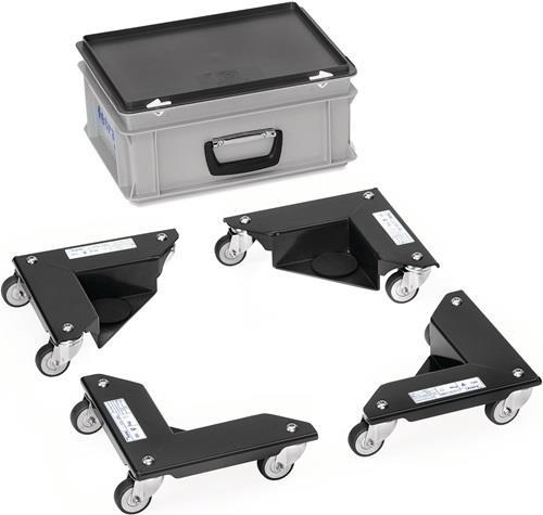 Transportroller Trgf.150kg TPE-Bereifung L177xB361mm Stahlbl.anthrazitgrau || VE = 1 KT