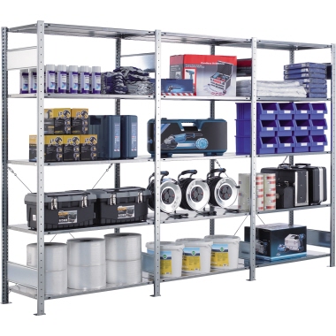 SCHULTE Regal MULTIplus150 12585 Anbau 2.000x1.000x800mm 5Böden vz