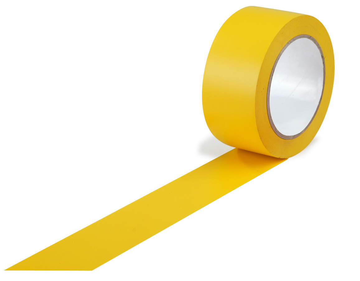 Bodenmarkierungsband, 50 mm x 30 lfm., Stärke 150 µ,  Farbe: gelb
