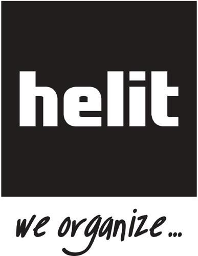 Prospektständer H1580xB750xT390mm Metall lichtgrau pulv.12 Fächer DIN A4 HELIT || VE = 1 ST