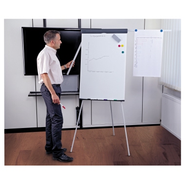 MAUL Flipchart MAULstandard 6372282 66x97cm Dreibein 2 Papierhalter