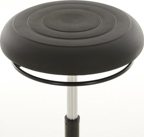 Drehhocker Kunststoff-Tellerfuß PU-Schaum schwarz Sitz-H.510-700mm LOTZ || VE = 1 ST