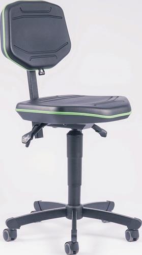 Arbeitsdrehstuhl PRO+ Rl.PU-Schaum schwarz grün 515-655mm MEY || VE = 1 ST