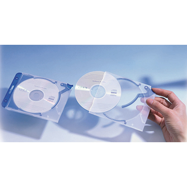 DURABLE CD/DVD Hülle QUICKFLIP STANDARD 528806 bl/tr 10 St./Pack.