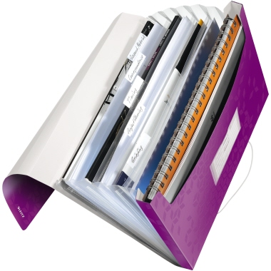 Leitz Fächermappe WOW 45890062 DIN A4 6Fächer PP violett