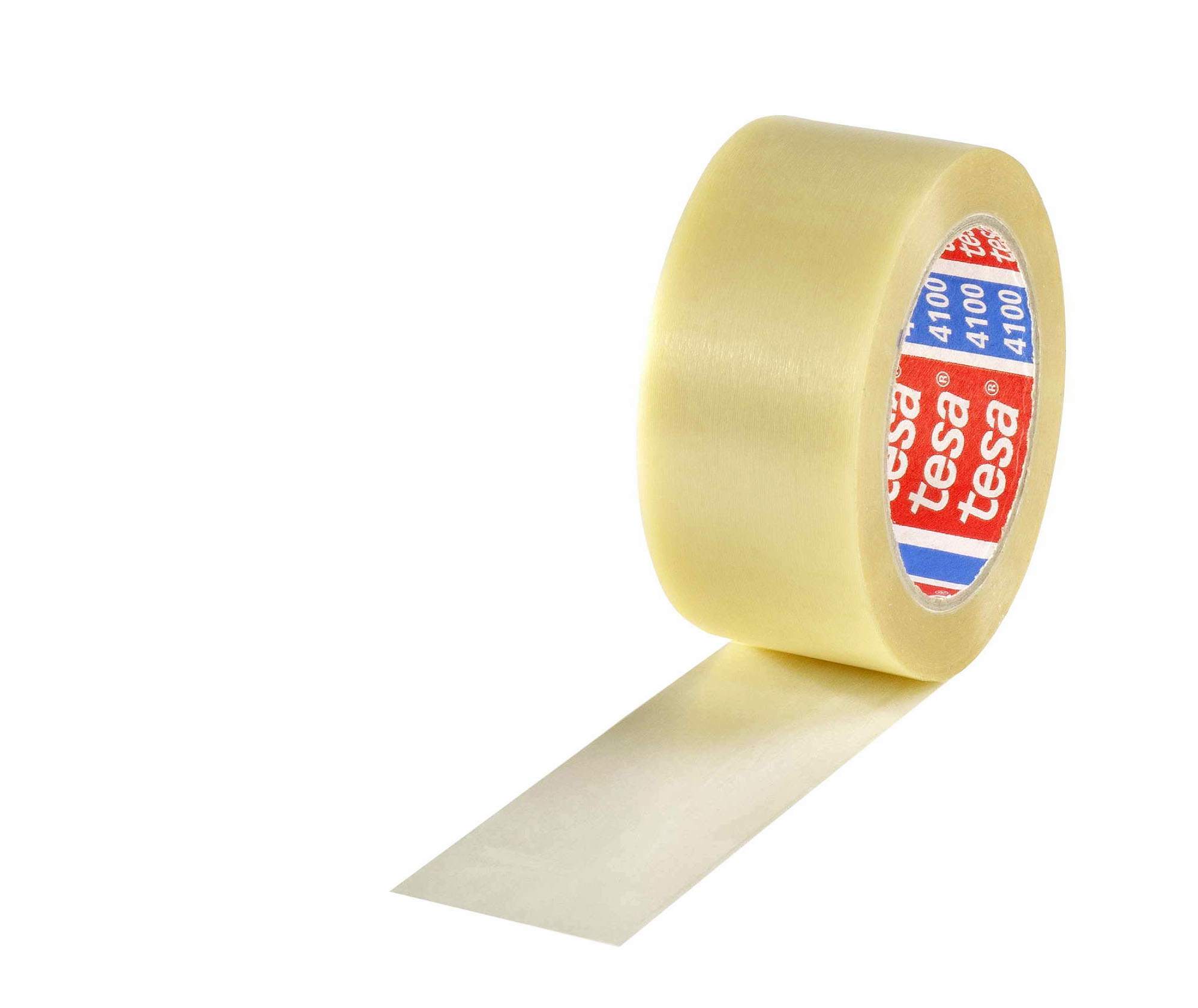 PVC-Packband tesapack® 4100, geprägt, transparent, 65 µ | 50 mm x 66 lfm. | VE = 36 Stk.