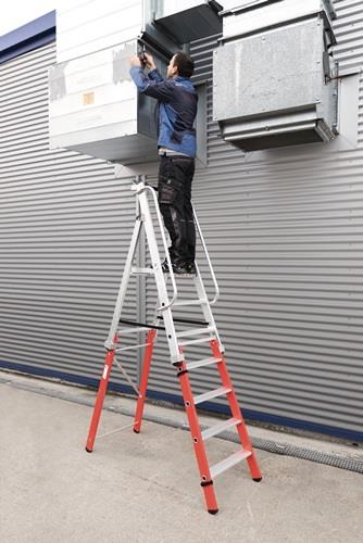 Leitereinsteckteil Leiterverlängerung m.5 Stufen Standfläche o.Ausleger || VE = 1 PA