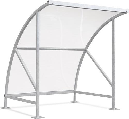 Fahrradüberdachung Grundeinheit B2090xH2200xT2100mm Bogendach PC transp.WSM || VE = 1 ST