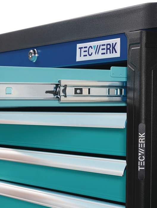Werkzeugwagen PLUS 2.0 B760xT465xH1030mm 500kg 6Schubl.unbest.Stahlbl.TECWERK