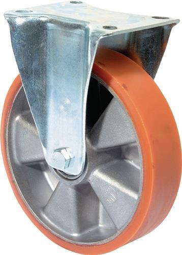 Bockrolle 80mm 120kg Guß-PUR 104x80mm Alu.BS ROLLEN || VE = 1 ST