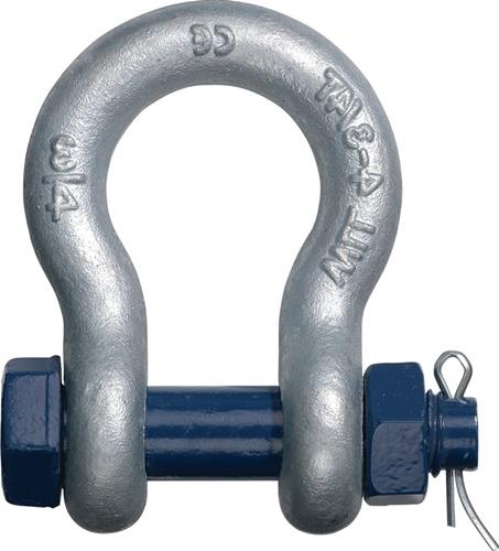 Schäkel Trgf.750kg Bügel/Bolzen 8/10mm HC2=geschweifte Form CADENA || VE = 1 ST