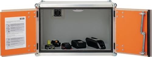 Sicherh.-Schrank lockEX H620xB800xT660mm grau/orange Lagerschrank || VE = 1 ST