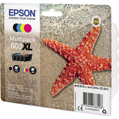 Epson Tintenpatrone C13T03A64010 603XL sw/c/m/y 4 St./Pack.