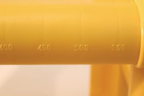 Säulen- u.Pfostenschutz H.1000mm f.Pfostenmaß 200-700mm PE gelb D-FLEXX || VE = 1 ST