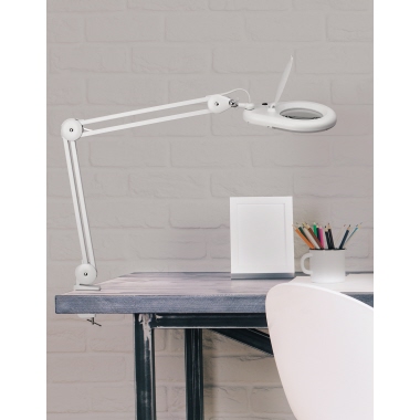 Maul LED-Lupenleuchte MAULviso 8263402 mit Klemmfuß ws