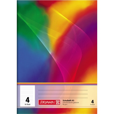 BRUNNEN Schulheft 104590402 A5 Lin4 16Blatt liniert