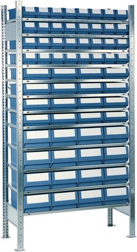 Steckregal H2000xB1000xT400mm Anbauregal 12 Stahlböden 32 x 4,16 x 5,16 x 6 || VE = 1 ST