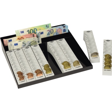 WEDO Geldzählkasse 160790037 Scheinfach/Münzrillen lichtgrau