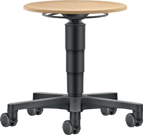 Drehhocker Rl.Buche natur Sitz-H.450-650mm HO BIMOS || VE = 1 ST