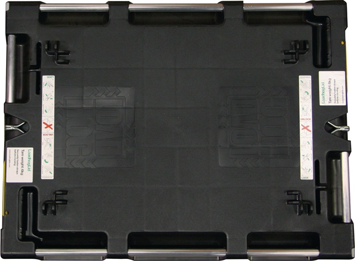 Deckel L800xB600mm schwarz PP f.halbe Europalette