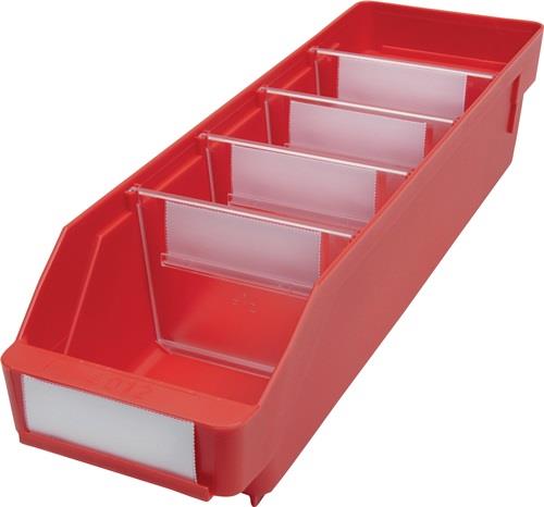 Regalkasten L400xB120xH95mm rot PP || VE = 30 ST