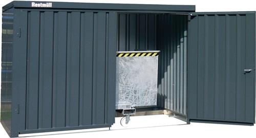Mat.-Cont.B6020xT2150xH2170mm montiert,Außenwandlackierung verz.600kg SÄBU || VE = 1 ST