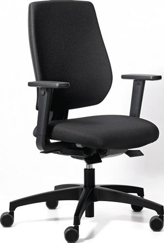 Bürodrehstuhl m.Synchrontechnik schwarz/schwarz 390-510mm || VE = 1 ST
