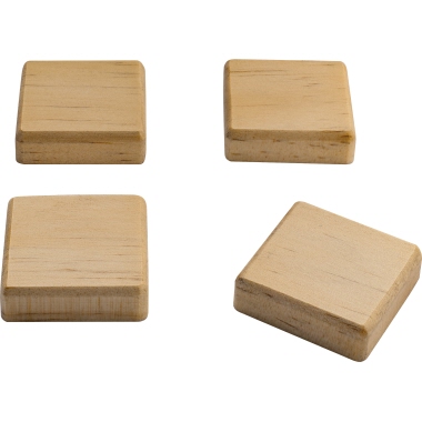 SIGEL Magnet BA211 Holz 33x33x9mm 4 St./Pack.