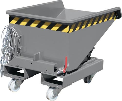 Spänebehälter 0,15 m³ L960xB640xH540mm mausgrau lack.Trgf.750kg BAUER || VE = 1 ST