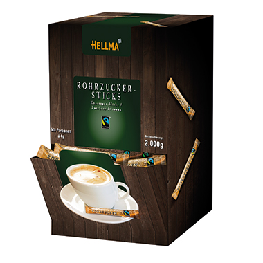 Hellma Zuckersticks FAIRTRADE 60107615 4g 500 St./Pack.