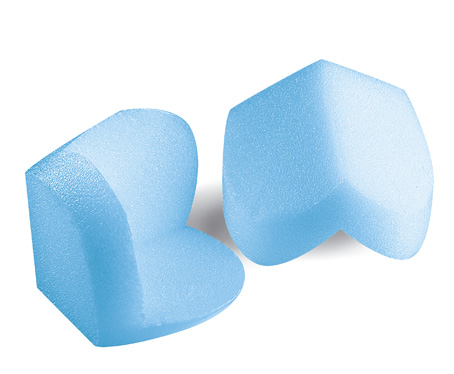 Kantenschutzecken PRO CC, 70mm Schenkellänge, 12mm Stärke, blau, aus Schaum