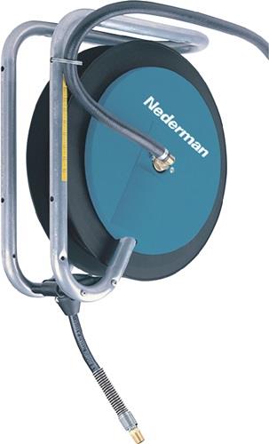 Schlauchaufroller Ser.893 f.Luft u.Wasser L.15m Geh.Stahlbl.Autom.NEDERMAN || VE = 1 ST