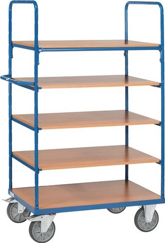 Etagenwagen L1000xB700xH1800mm Gesamt-Trgf.600kg 5 Etagen Stirnwand offen FETRA || VE = 1 ST