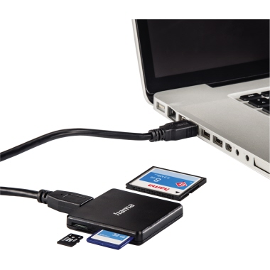 Hama Kartenleser 00124156 SD/microSD/CF USB 3.0 schwarz