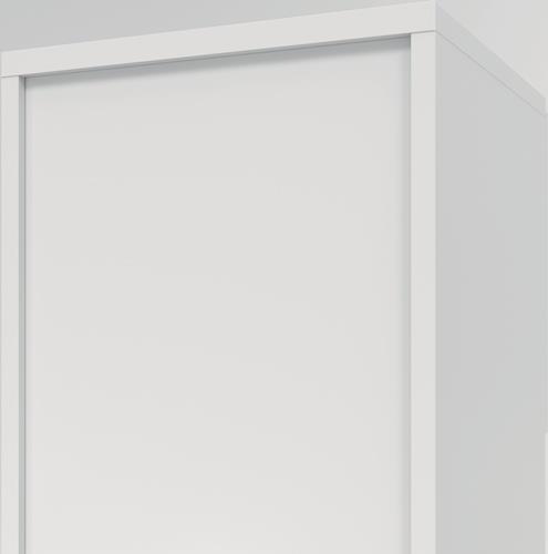 Schließfachschrank Zylinderschl.Weiß/Eiche H1100xB400xT420mm 3 Abt.HAMMERBACHER || VE = 1 ST