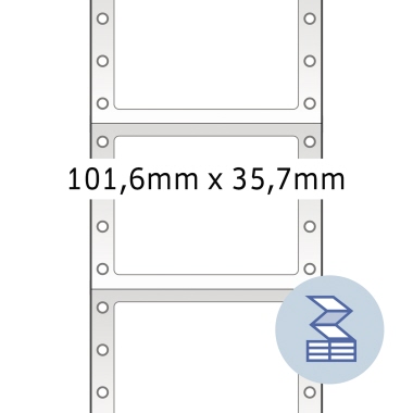 HERMA Computeretikett 8212 101,6x35,7mm weiß 4.000 St./Pack.