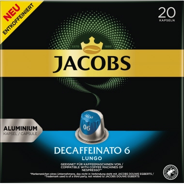 JACOBS Kaffeekapsel Lungo 6 Decaff 4028756 20 St./Pack.