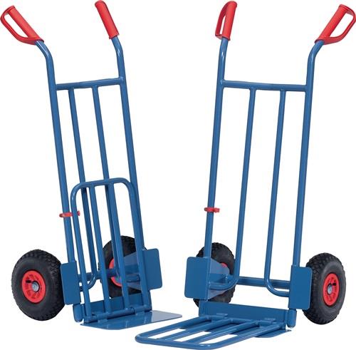 Sackkarre Schaufel-L150/500xB400/330mm H.1150mm Trgf.250 kg Luft-Bereifung blau || VE = 1 ST