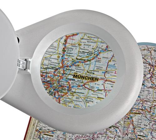 LED-Lupenleuchte Glaslinse 127mm 5Zoll Tischklemme schwarz Abdeckung,runder Kopf || VE = 1 ST