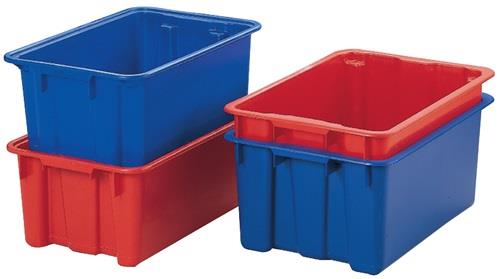 Drehstapelbehälter PP blau L650xB450xH280mm LA-KA-PE || VE = 1 ST