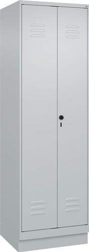 Wäscheschrank Classic H1950xB600xT500mm STA lichtgrau Anz.Abt.2 m.Sockel C+P || VE = 1 ST