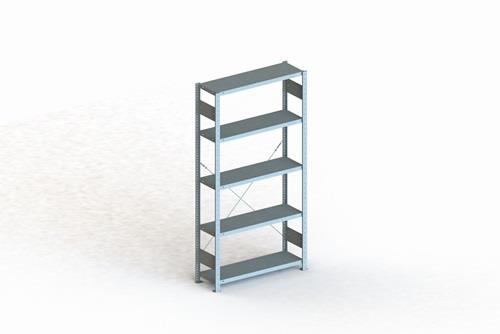 Steckregal CLIP 230 S3 H2000xB1000xT300mm Grundregal verz.5 Stahlböden META || VE = 1 ST