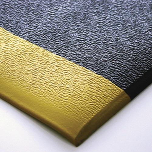 Arbeitsplatzbodenbelag Fertigmatte L900xB600xS9mm schwarz PVC Hammerschlagoptik || VE = 1 ST